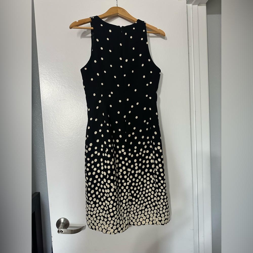 Evan Picone Black and White Halter Sheath Dress